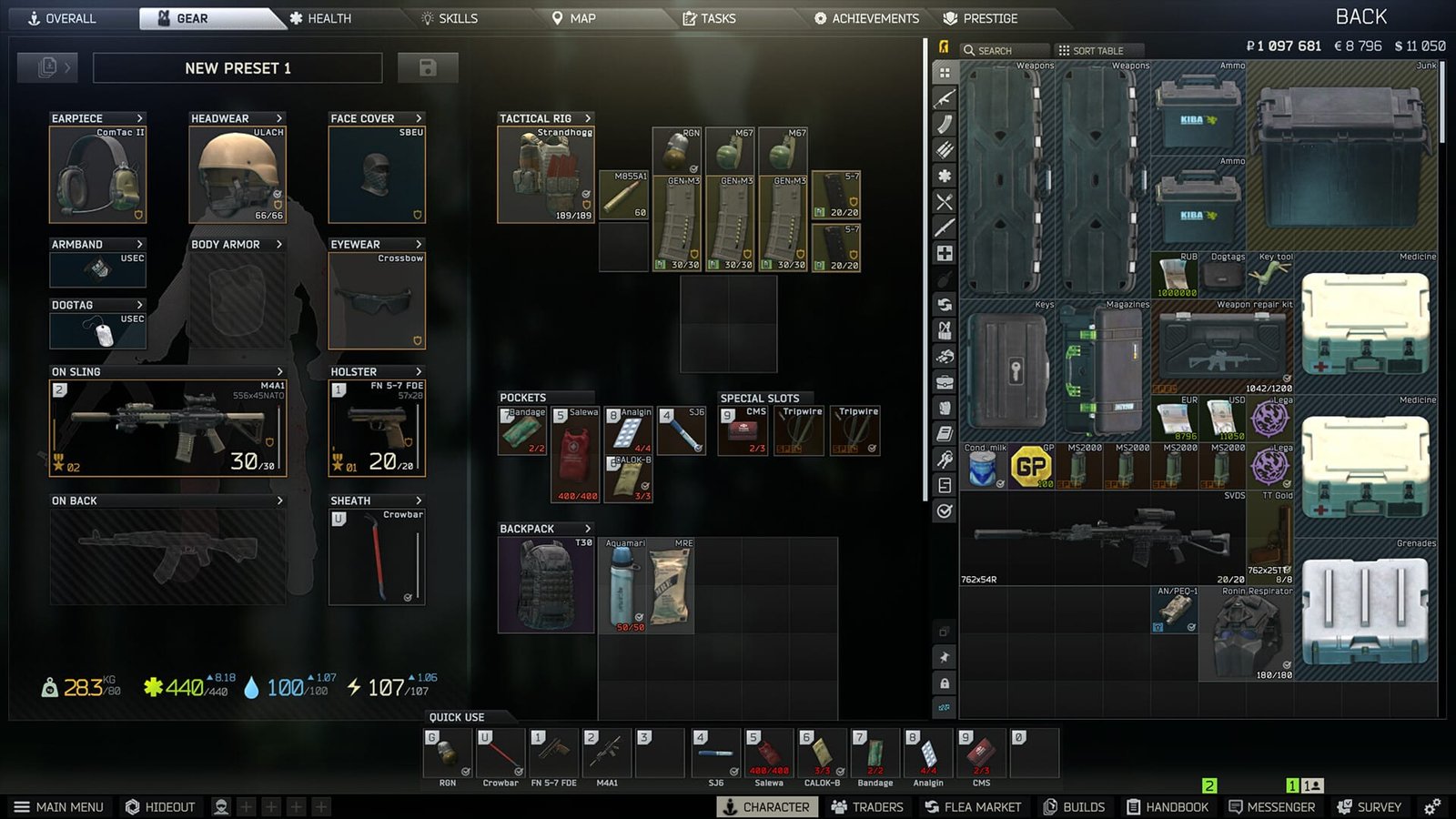 Tarkov 1.1.0.0 Patch Notes: Traders, Tasks, Hideout, Insurance
