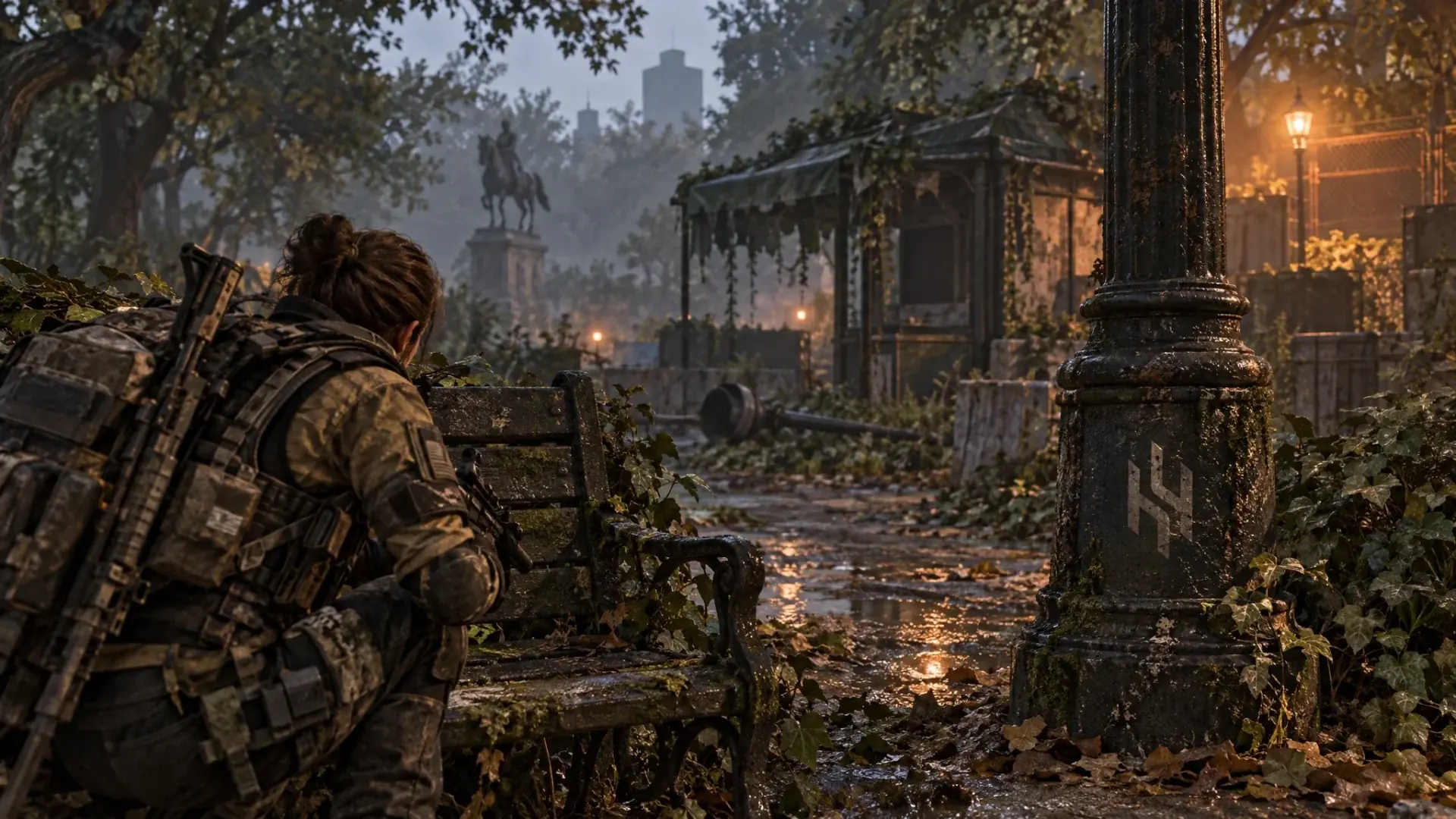 Illustration: an overgrown Central Park for The Division 2 Echoes of Central Park (not in-game footage)