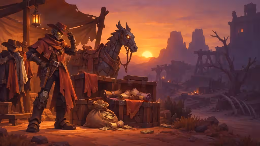 Far Far West Skins, Emotes, Mounts & Titles
