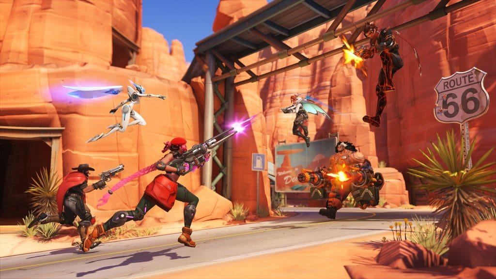 Overwatch placement matches — a Route 66 firefight