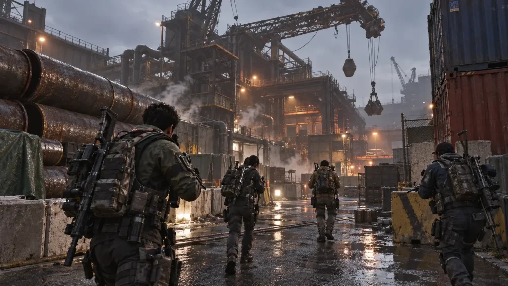 Division 2 agents entering the Steel & Sons steelworks