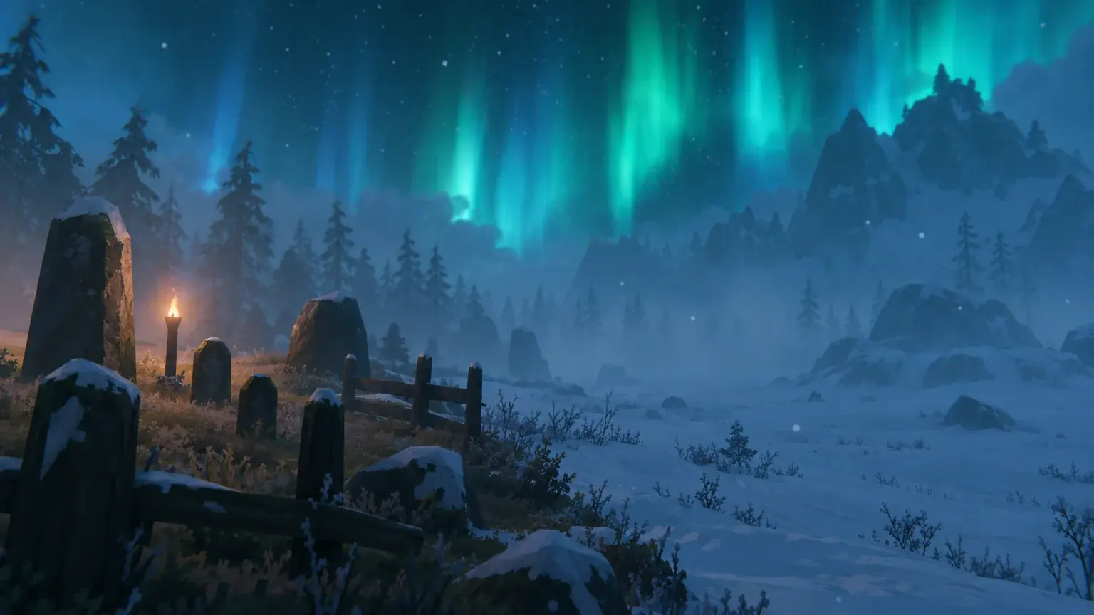 Explored Valheim coastline beside untouched northern land — new biome generation only appears in ground you have not visited