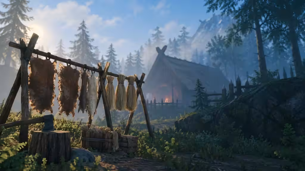 Valheim Hide and Fibre Bundle