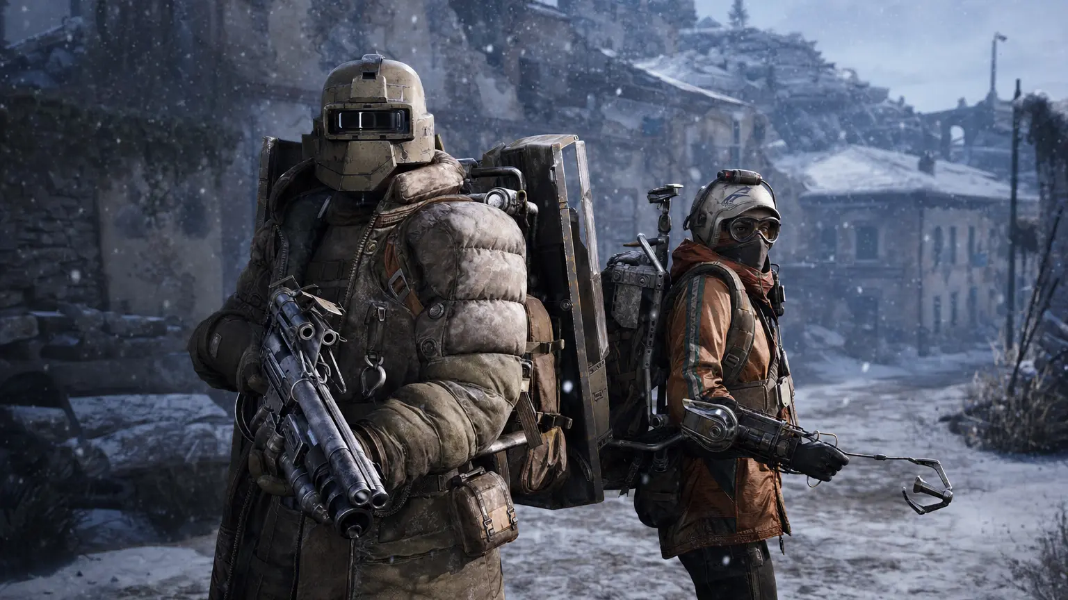 Two ARC Raiders with contrasting builds: heavy armor and a light scout